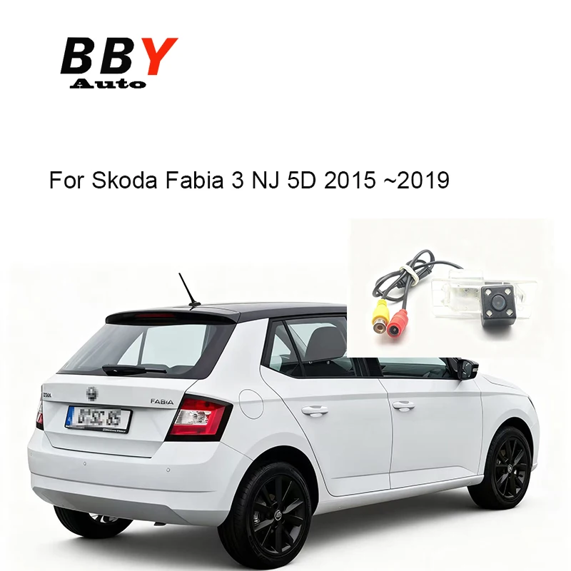 

Автомобильная резервная камера для Skoda Fabia 3 NJ 5D 2015 2016 2017 2018 2019, номерной знак ночного видения, камера заднего вида