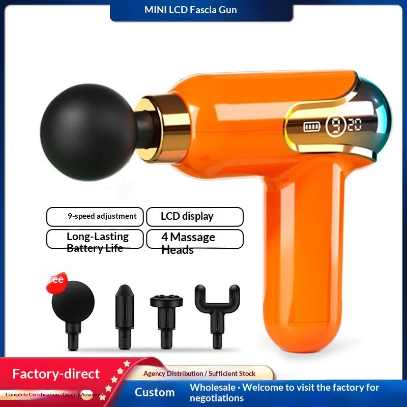 Fascia Gun Electric Fitness Relaxing Muscles Fashionable Appearance Nine-speed Adjustment Long-lasting 1200-2000mAh Battery Life