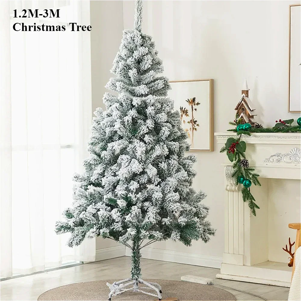 

Artificial PVC Snow Christmas Tree Metal Base Christmas Decorations for Home Christmas Decor 1.2-3M XmasTree