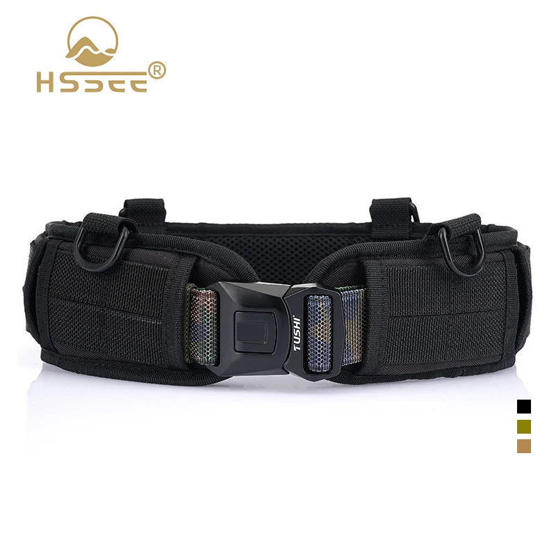 HSSEE Fashion Tactical Girdle for Men 1200D Real Nylon Outdoor Sports Belt Metal Buckle Quick Release Military Army Belt Male