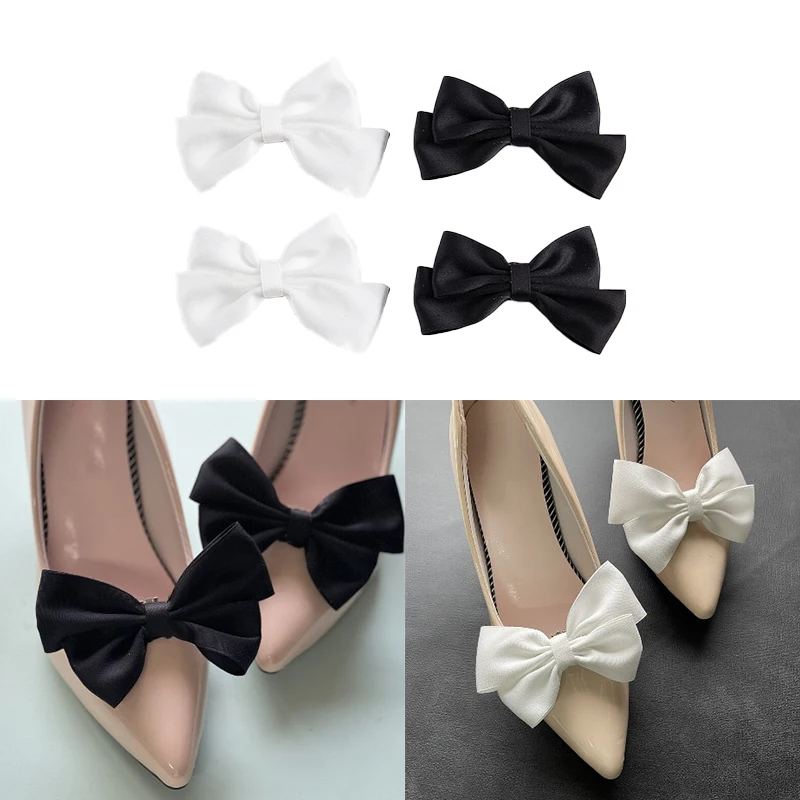 1Pair Bow Flower Shoes Accessories Wedding Bride Charm Shoe Buckle Decor Clips