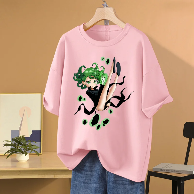 Anime ONE PUNCH MAN Tatsumaki Print T Shirt Couple student street sports casual T-shirt