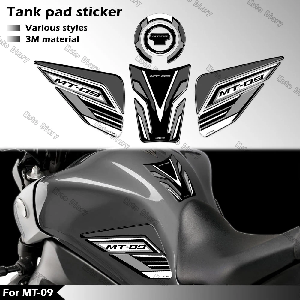 MT09 Fuel Tank Sticker Oil Gas Cap 3D Decal Cover Protector Waterproof For MT-09 SP MT09 MT 09 2021 2022 2023