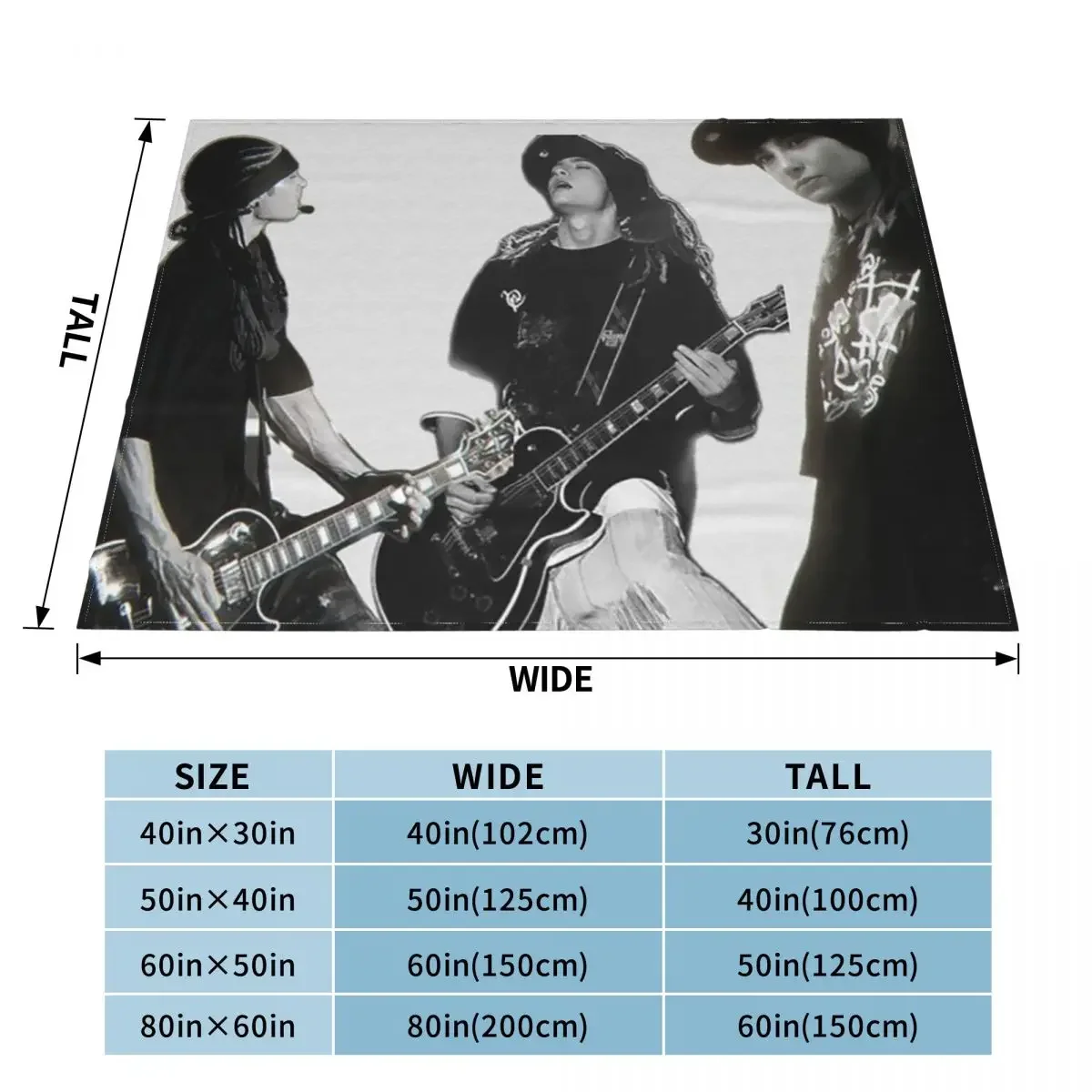 Tokio Hotel Tom Kaulitz Blankets Soft Warm Flannel Throw Blanket Cover for Bed Living room Picnic Travel Home Couch