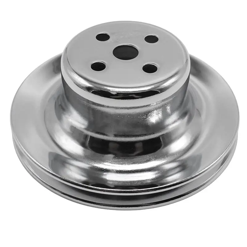 

X39A-Chrome Single Groove Water Pump Pulley SBF For Ford 260 289 Mustang 1965-1966 1 Groove Crankshaft Pulley Small Block