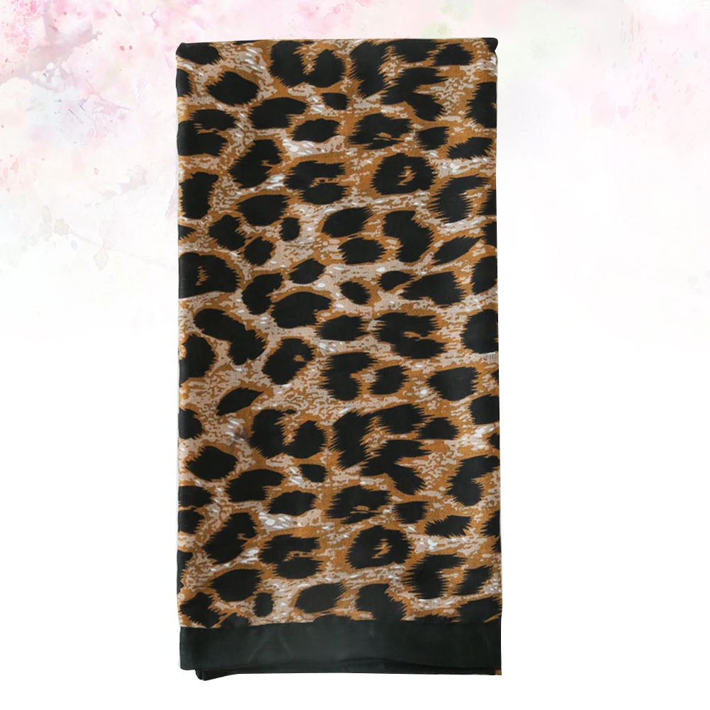 

Flame Leopard Women Shawl Beach Travel 180X100Cm Black Leopard Print Scarf Premium Sun Block Scarf For