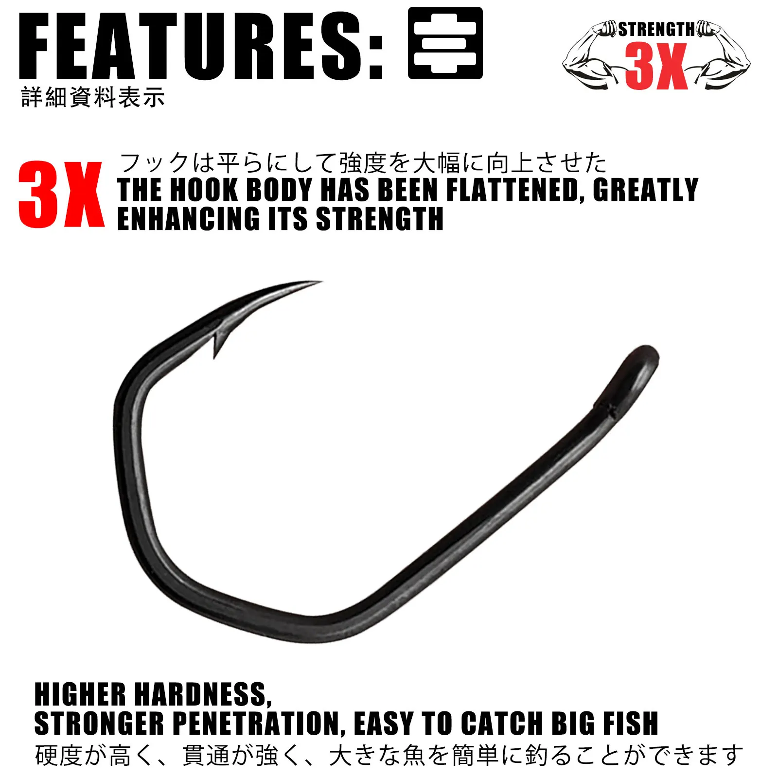 50pcs Carp Fishing Hook Barbed Coated PTFE Coating High Carbon Stainless Steel Eyed Fish Hooks Pinpoint Claw Hooks Fishing Tools