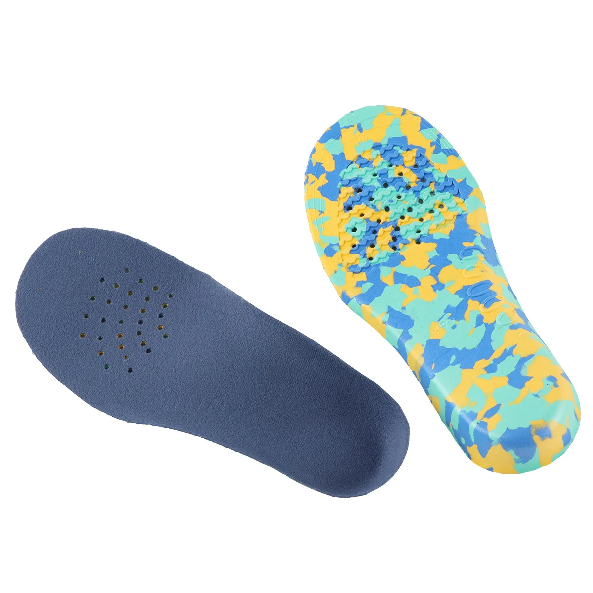 

1Pair Children's Flatfoot Orthotics Insoles Camouflage Arch Support Soft Arch Inserts for Running Hiking and Daily Wear Size