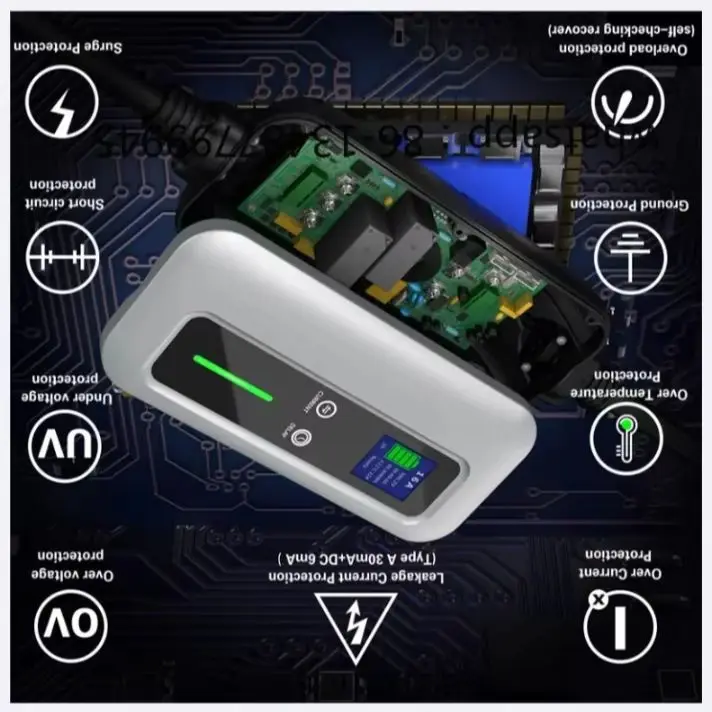 Store 2055   Car Charging Connector Flow Regulation Delay Charging Station CE EV Portable Charger 3-phase 11kw Mennekes