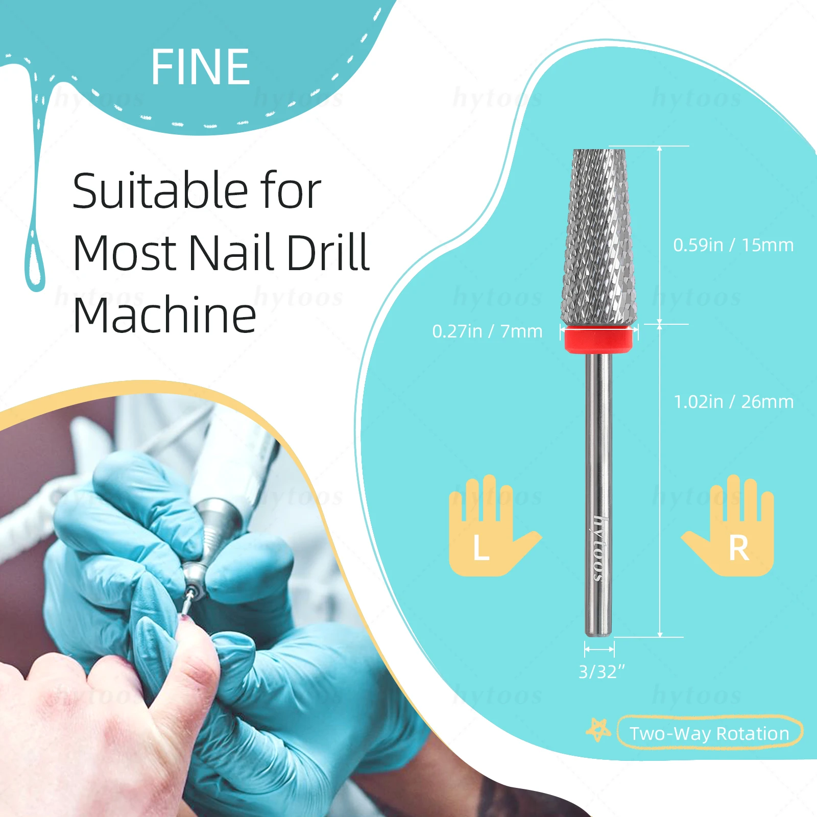 HYTOOS Fresa per Unghie 5 in 1 - Carbide End Mill recensione e prezzo
