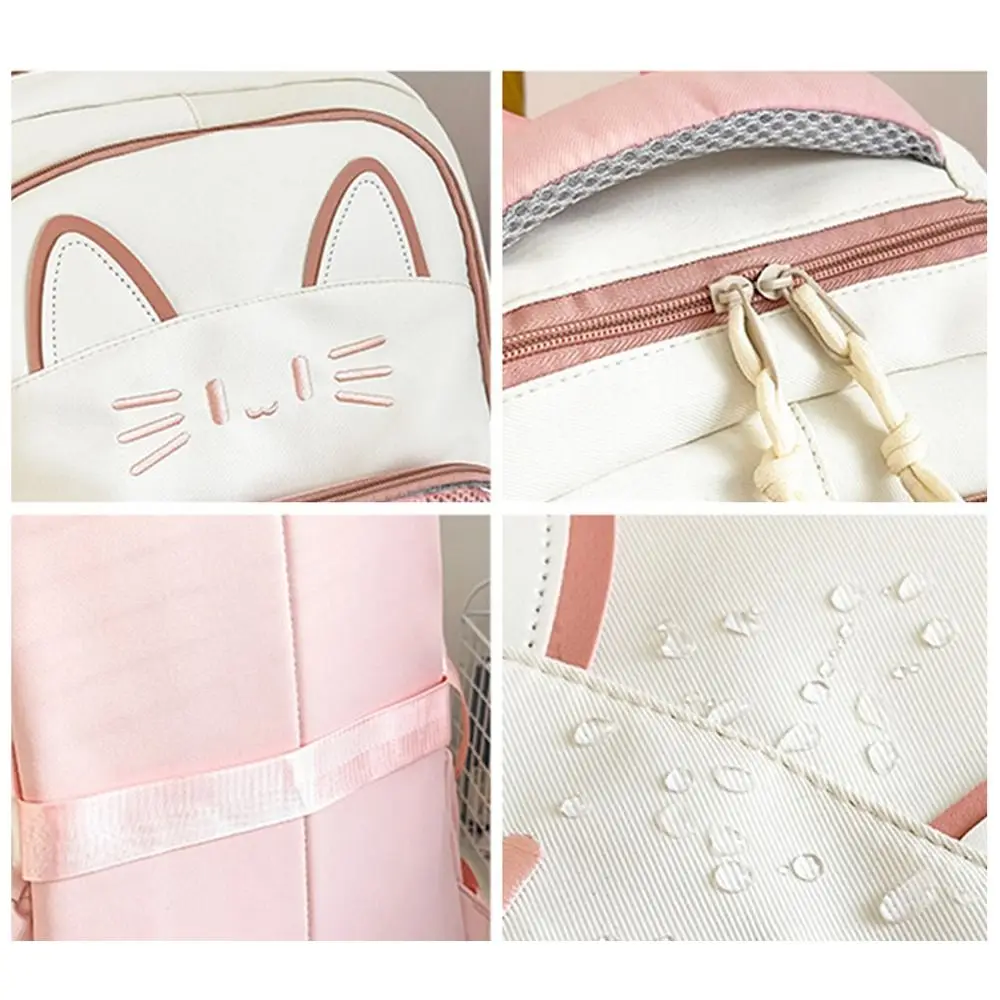 Ransel Ita Transparan Kawaii Kapasitas Besar DIY Display Kartun Kucing Tas Sekolah Tali Bahu Ganda Tas Sekolah