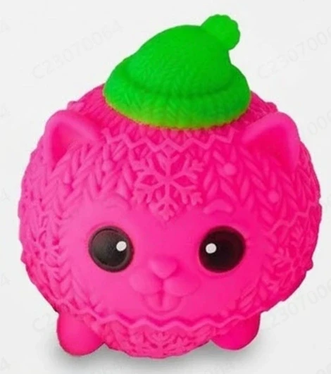 Schylling Needoh Squishmas Knittens – sensorisch knuffelbaar speelgoed – de kleuren kunnen variëren.