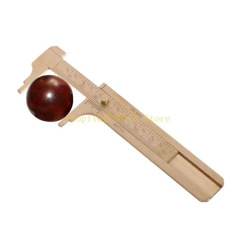 Mini Brass Sliding Gauge Vernier Caliper 80mm 3.25inch Pocket Ruler Double Scale top sale