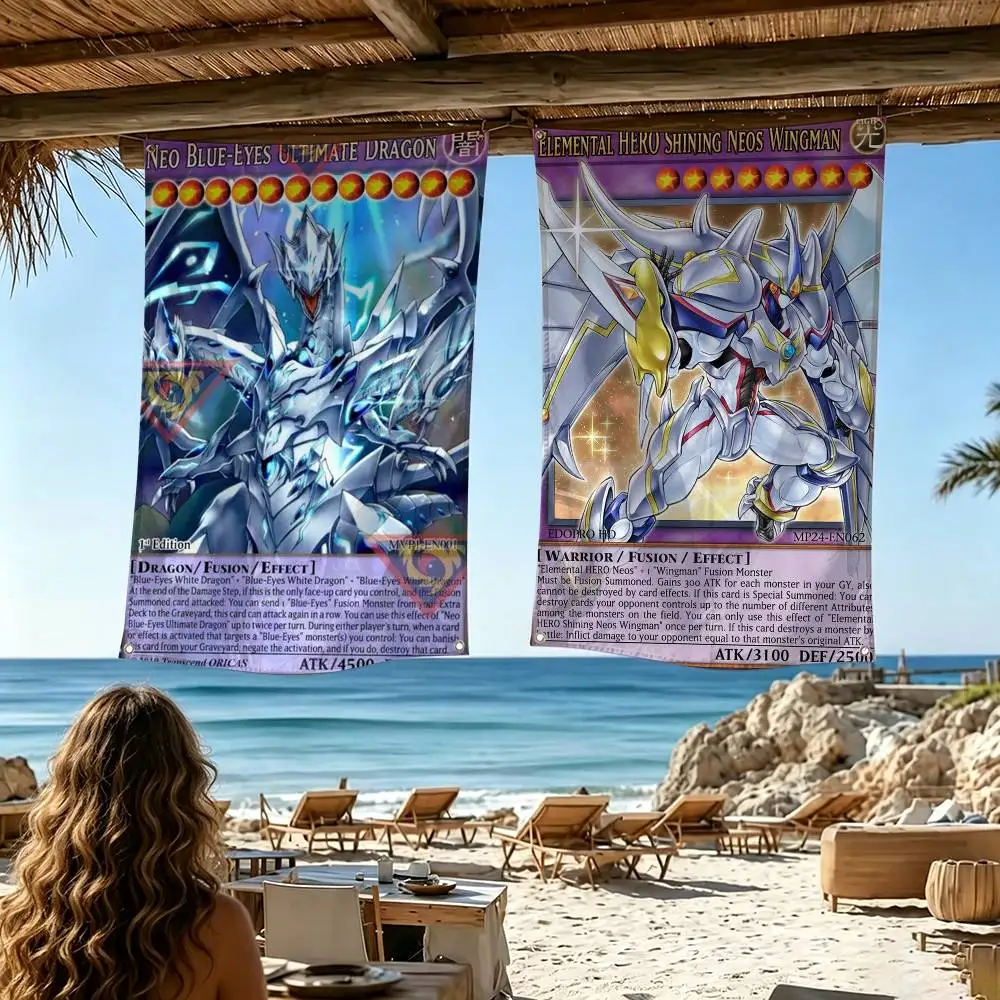Y-Yu-Gi-Oh Victory Dragon HD  Flags Wall Hanging Tapestry Outdoor Garage Room Decorative flag Background Blanket