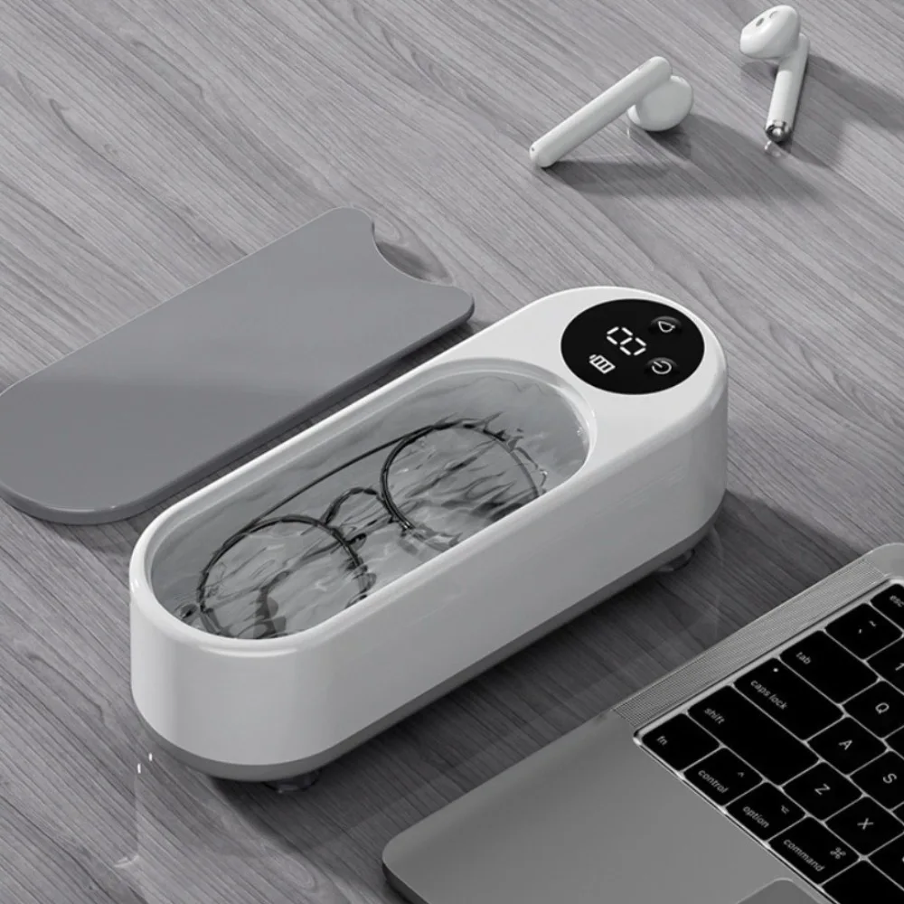 1pc High-Frequency Ultrasonic Glasses Cleaner Machine - Wireless Control, Multi-Purpose Cleaning for Eyewear and Accessories