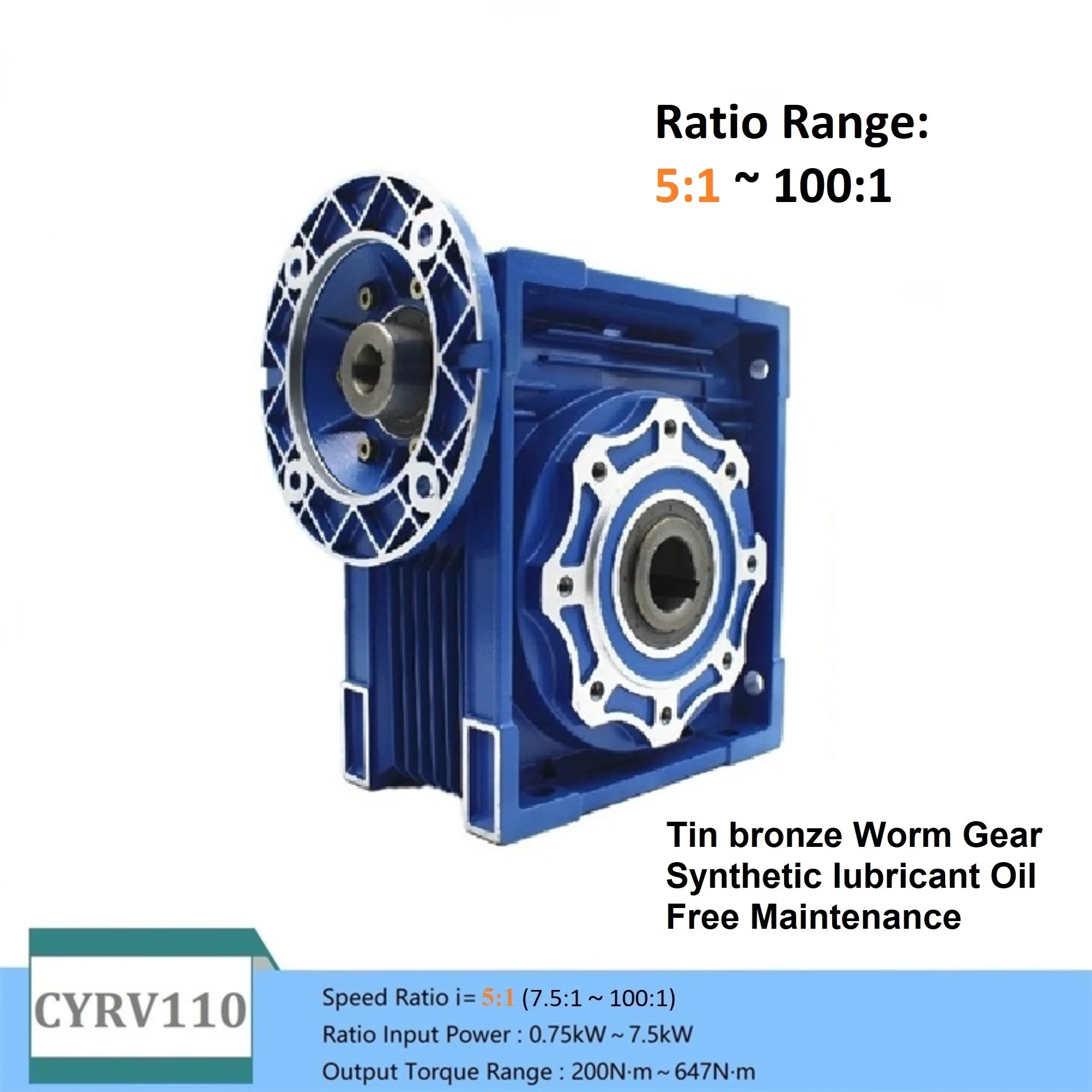 

Worm Gearbox Gear ReductionWorm Gear Reducer NMRV110 CYRV110 No need add oil for whole life