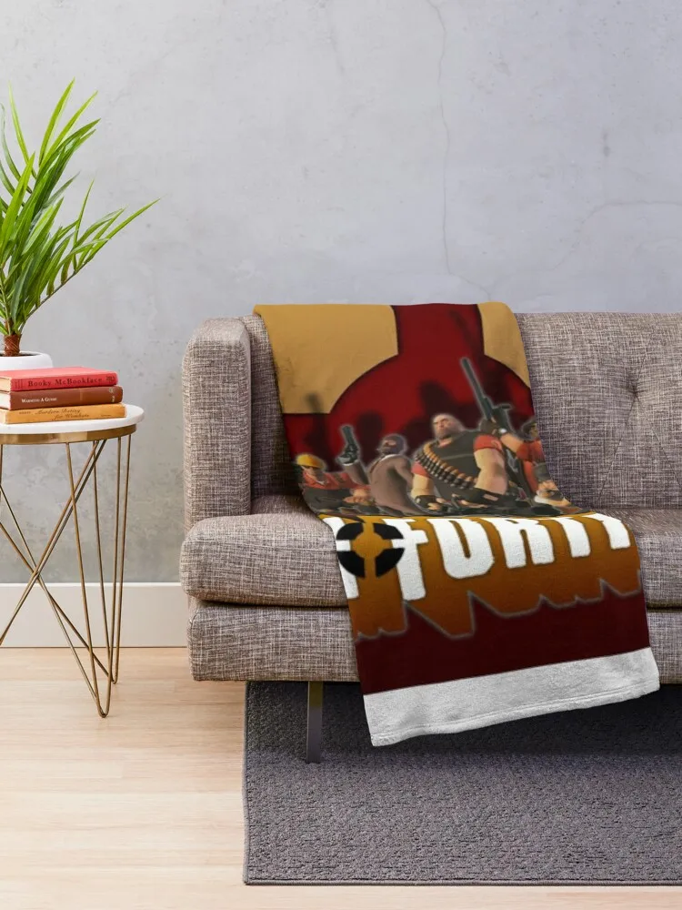 Team Fortress 2 Game Logo Throw Blanket Soft Plaid Sofa Throw blankets and throws Blankets