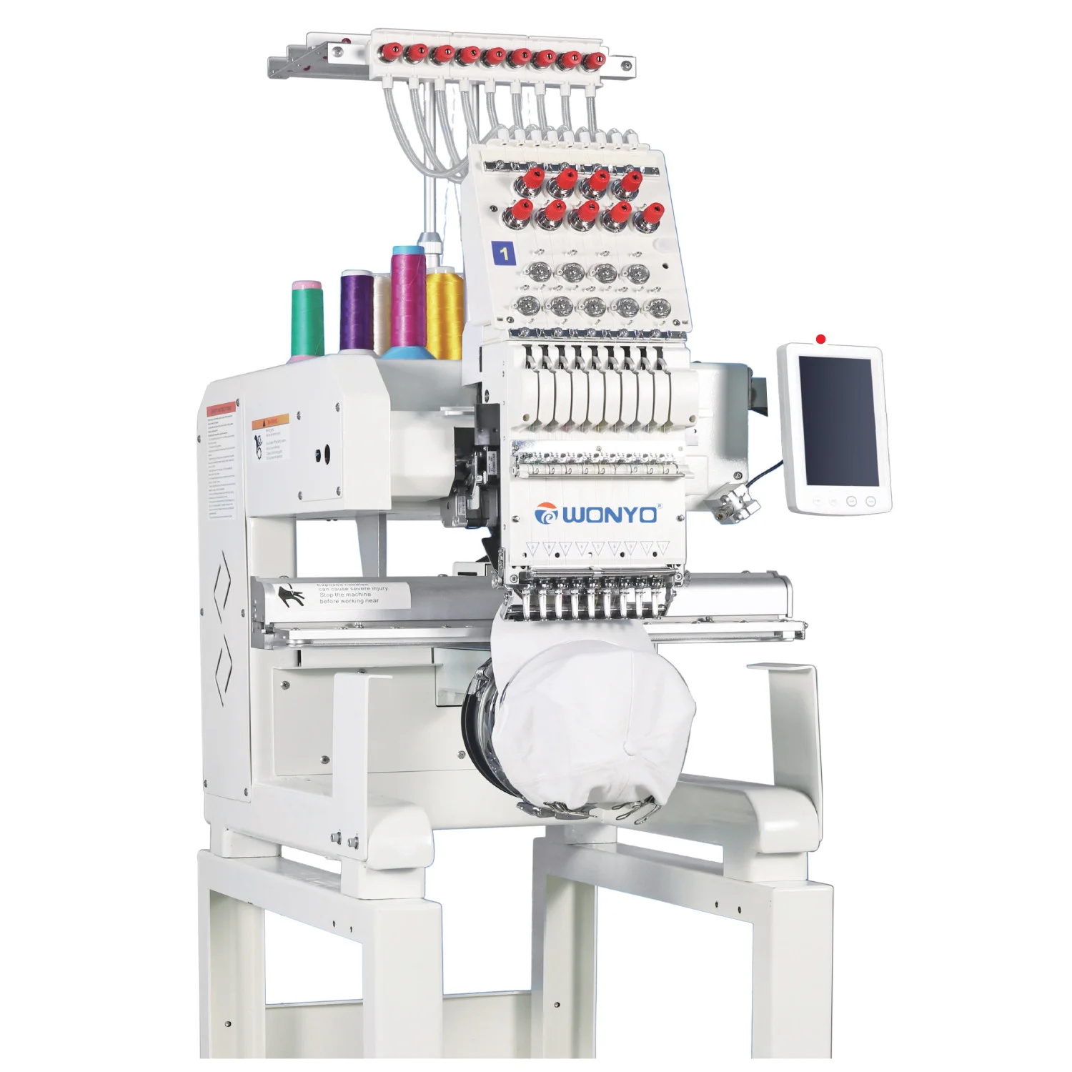 Wonyo High-Speed Single-Head Multi-Color 15-Needle Computerized Embroidery Printing Machine for T-Shirts and Caps