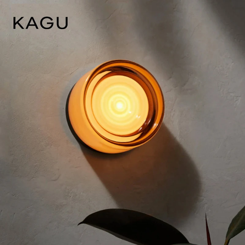 Modern Circular Wall Lamp LED Glass Wall Lamp Sconce Living Room Corridor Bedroom Bathroom Home Decoration Indoor Lighting