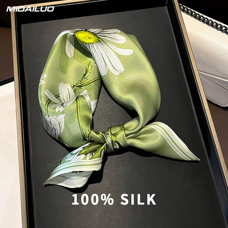 

Квадратный шарф из 100% тутового шелка 20,87x20,87 дюйма, дышащий декоративный головной платок, элегантный аксессуар, не растягивающийся для использования на открытом воздухе