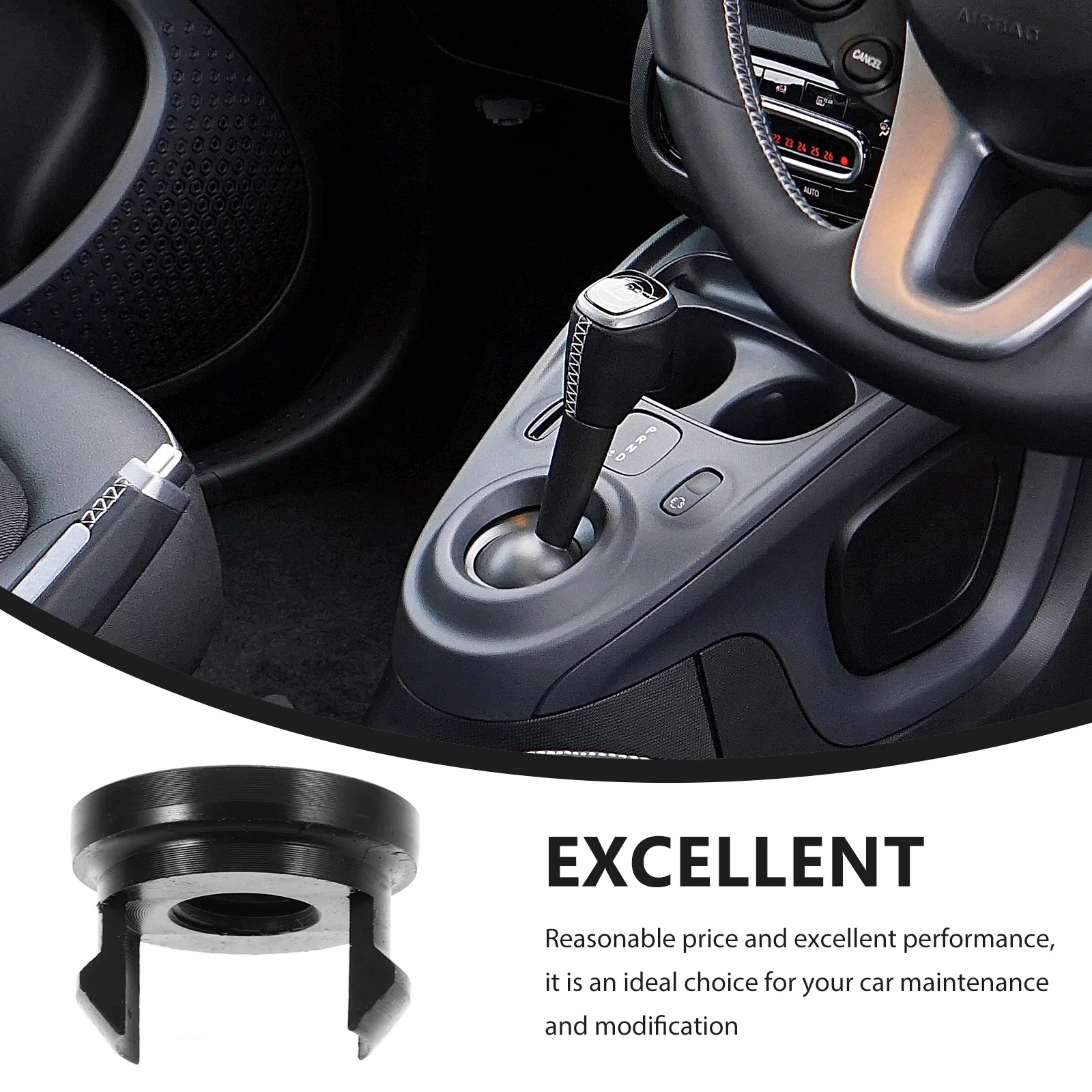 

Car Shift Knob Boot Retainer Black Plastic Auto Knob Stick Protector Universal Shift Boot Collar Shifting Head Adapter Gear