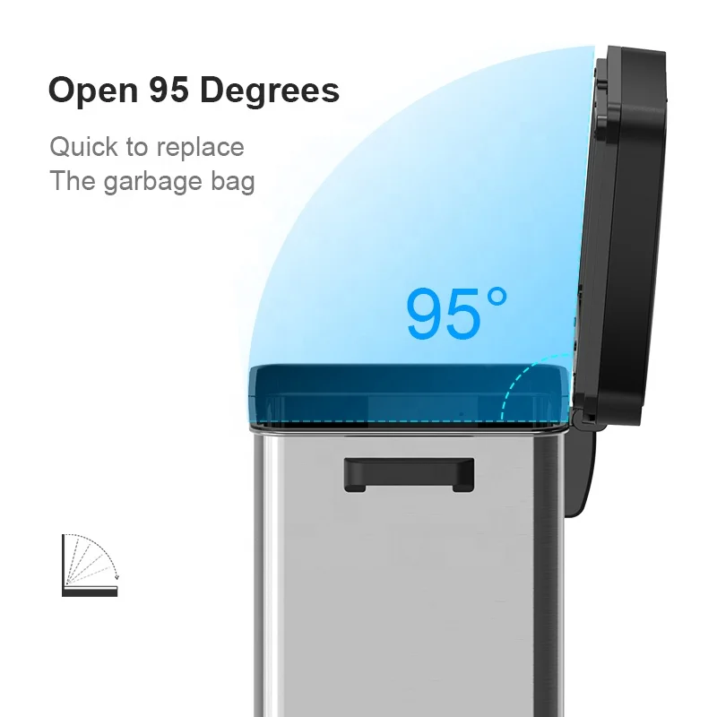 ถังขยะอัจฉริยะ 72 ลิตร แบบสัมผัสอัตโนมัติ แยกประเภทขยะได้ 2 ช่อง