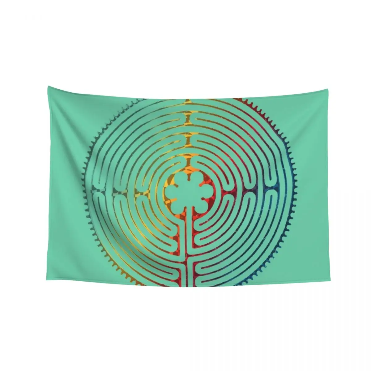 

Sacred Geometry Symbol - Chartres Labyrinth 3 Tapestry Christmas Decoration Decor Home Mushroom Wall Decor Tapestry
