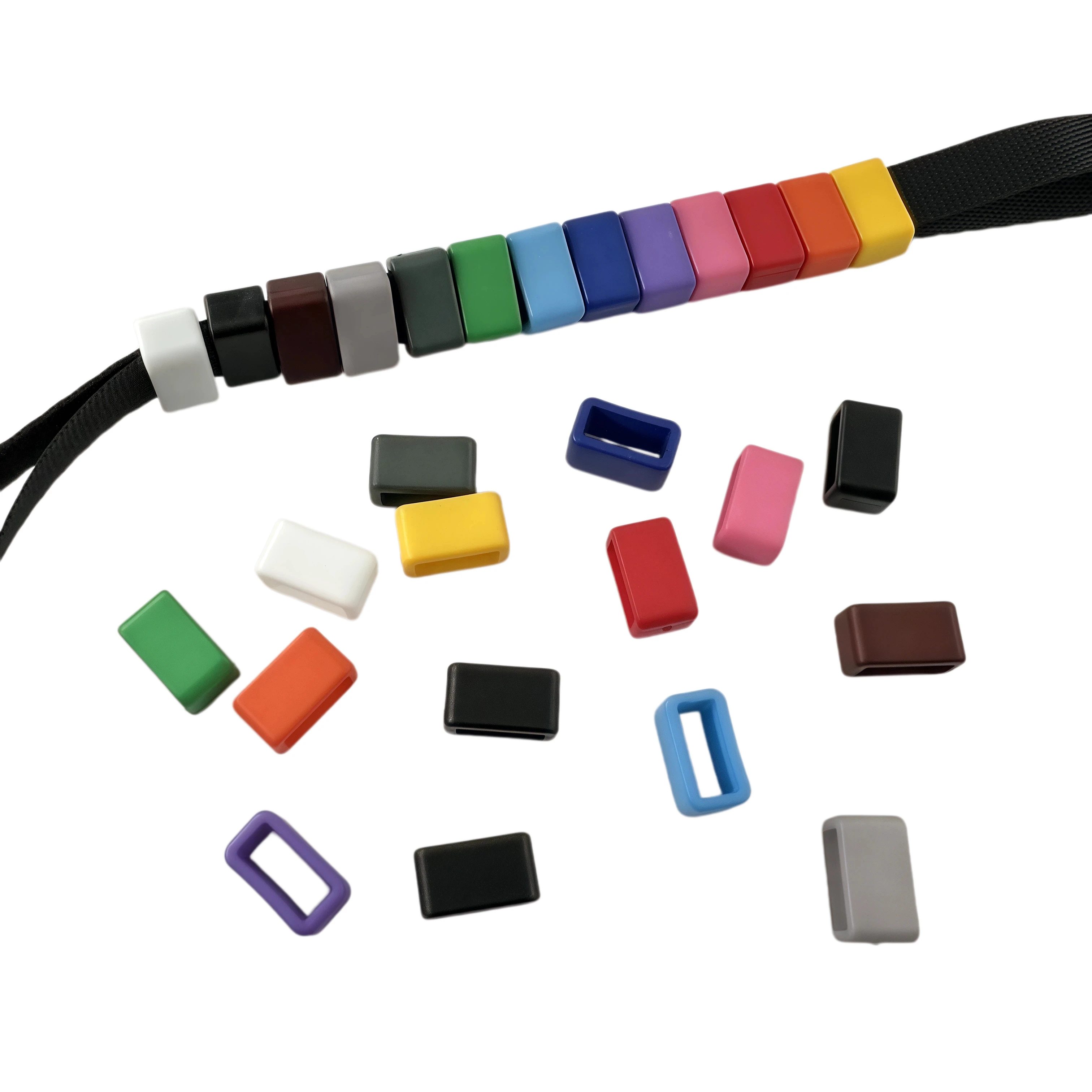 Plastic Strap Keepers Belt Loop Buckle 3/8 inch 13 Pack for Pet Collars,Backpack Strap Webbing 10mm
