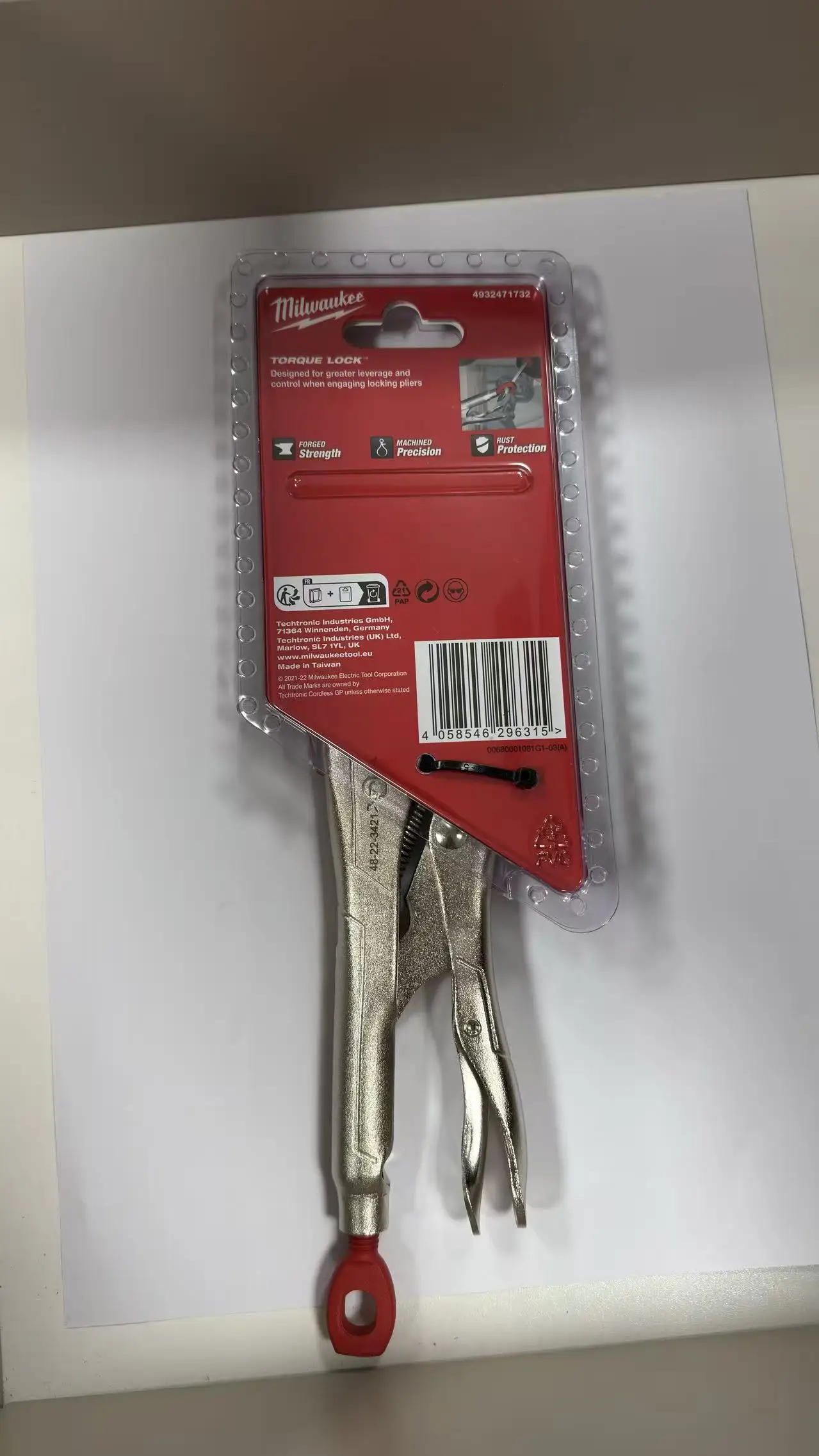 Milwaukee 48-22-3421/4932471732 Locking Pliers Curved Jaw, Heavy Duty Grip for Mechanics & Repairs