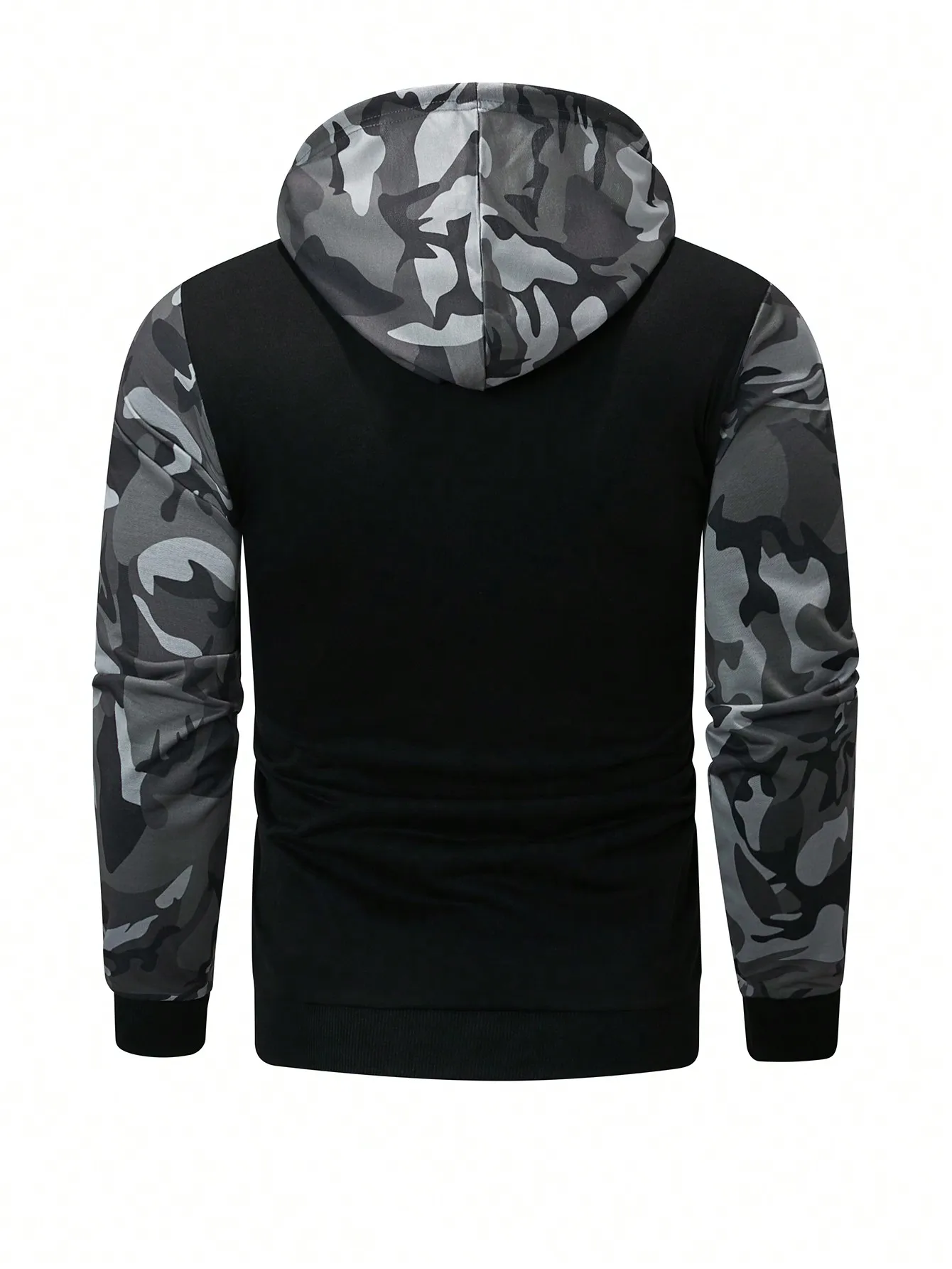 Men's Simple Casual Hoodie Camouflage Print Design Long Sleeve Autumn and Winter New Outdoor Street Trend Wear