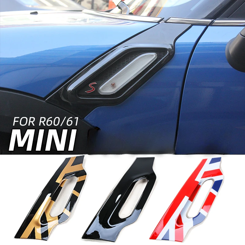 2pcs Union Jack Car Door Side Signal Light Cover Sticker Fender Case Decoration for Mini Cooper S R61 R60 Countryman Accessories