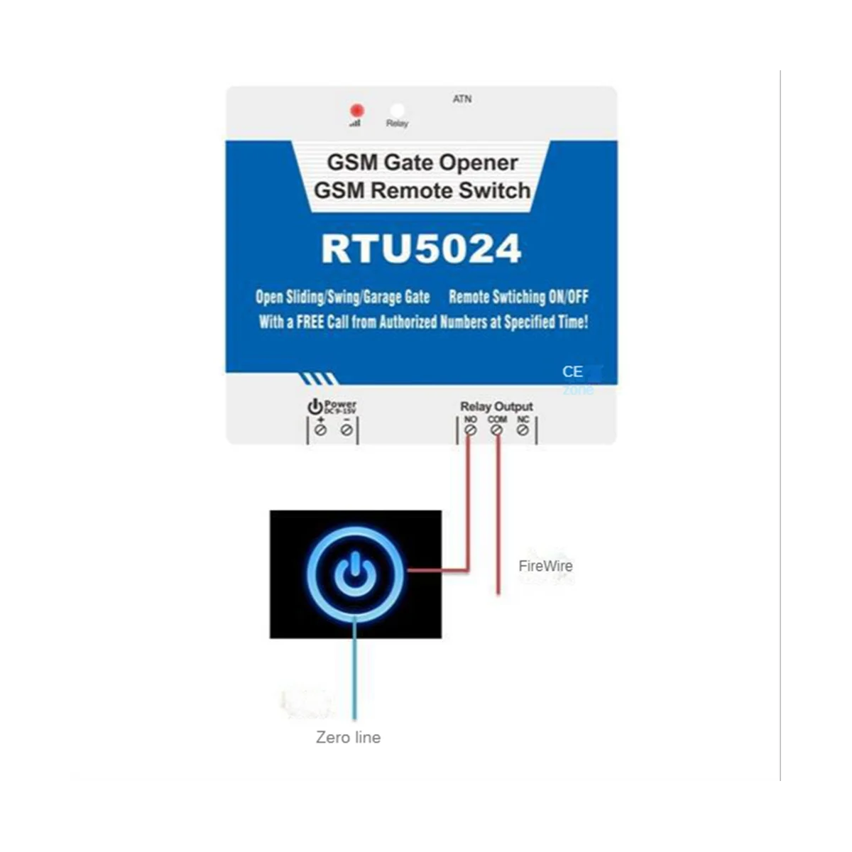 RTU5024 2G GSM Gate Opener Relay Switch Remote Control Door Access Wireless Door Opener 850/900/1800/1900MHz EU Plug