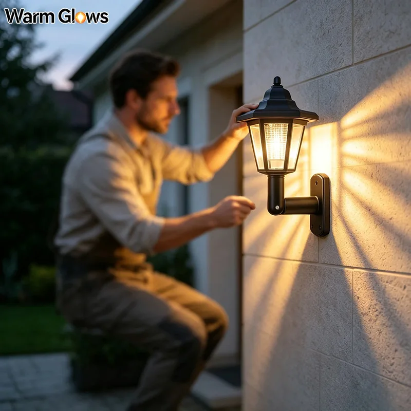 1-2PCS Retro Solar Wall Light Outdoor Garden Landscape Decorative Lamps LED Hexagonal Fence Lamp Waterproof Led Lawn Lighting