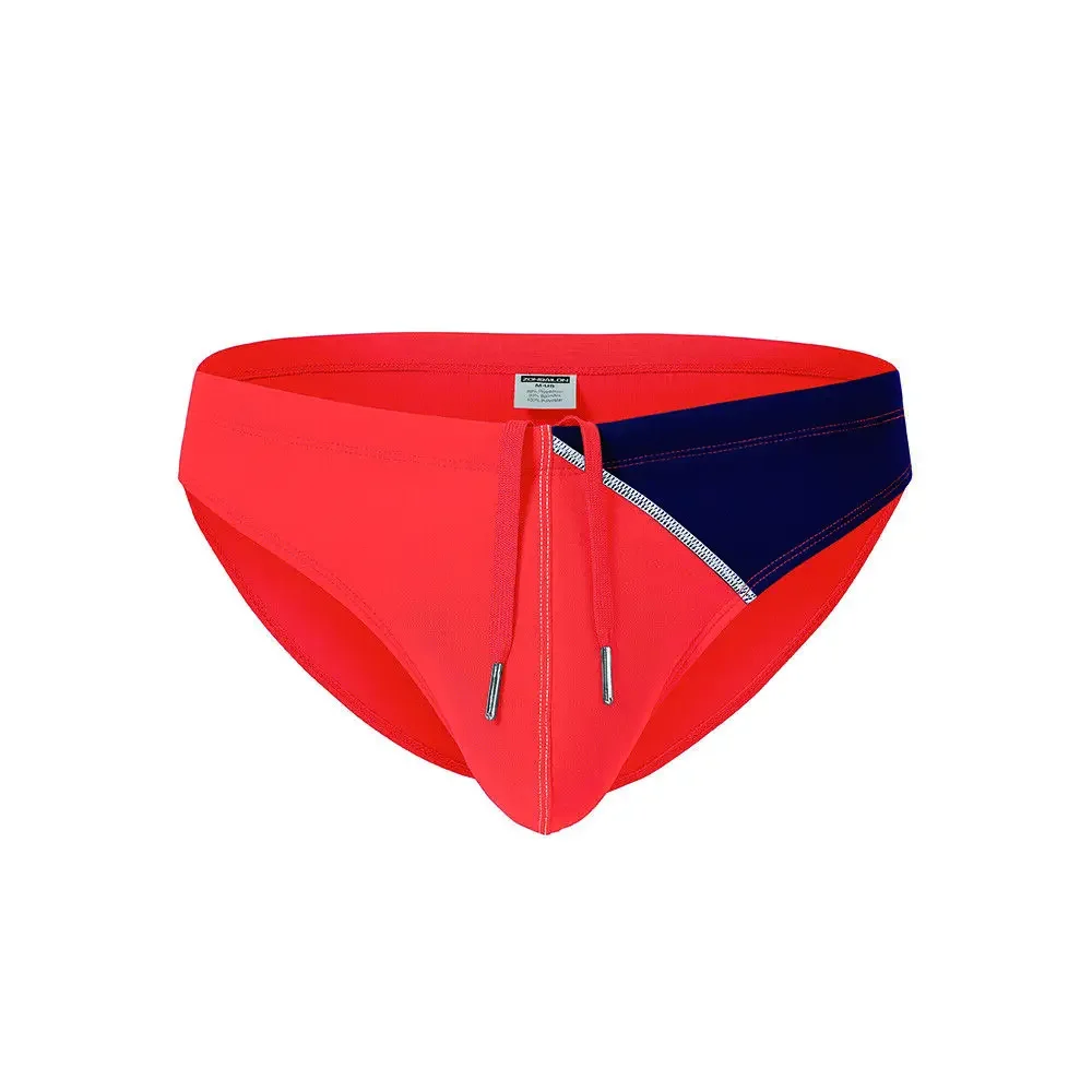 Jinshi Men’s Comfortable Swimming Briefs Sexy Pouch Up Bikini Swimsuit drawstring Swimwear For Men