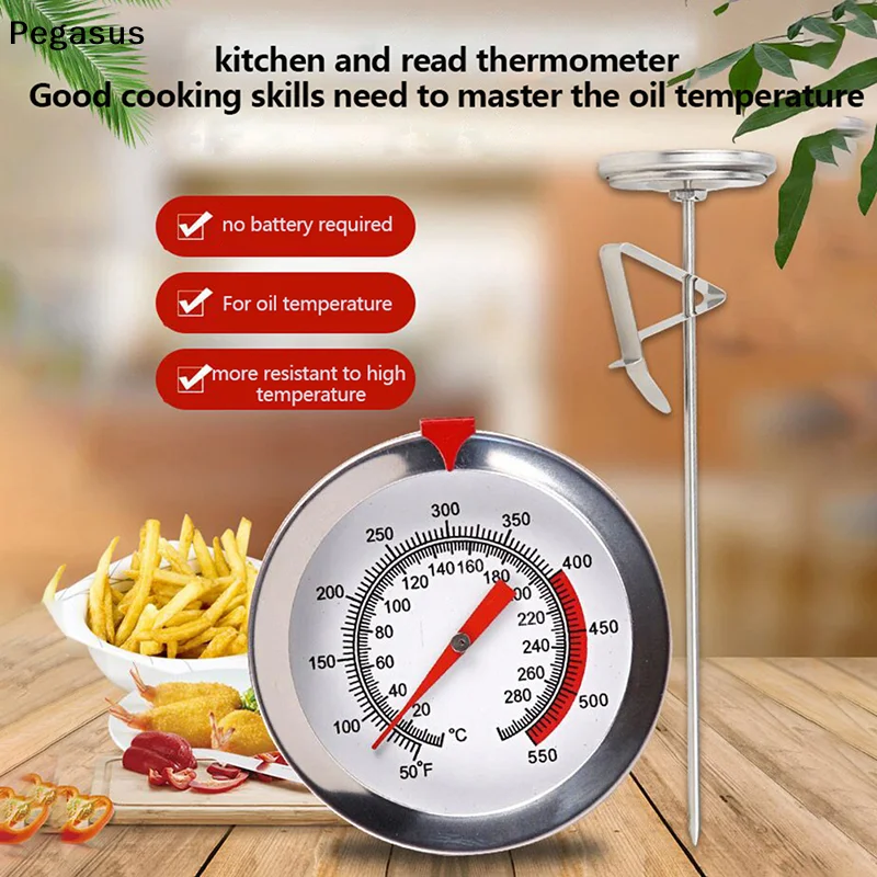 [S]1Pc Stainless Steel Pocket Probe  For BBQ Meat Food Kitchen Cooking Instant Read Meat Gauge Temperature Meter