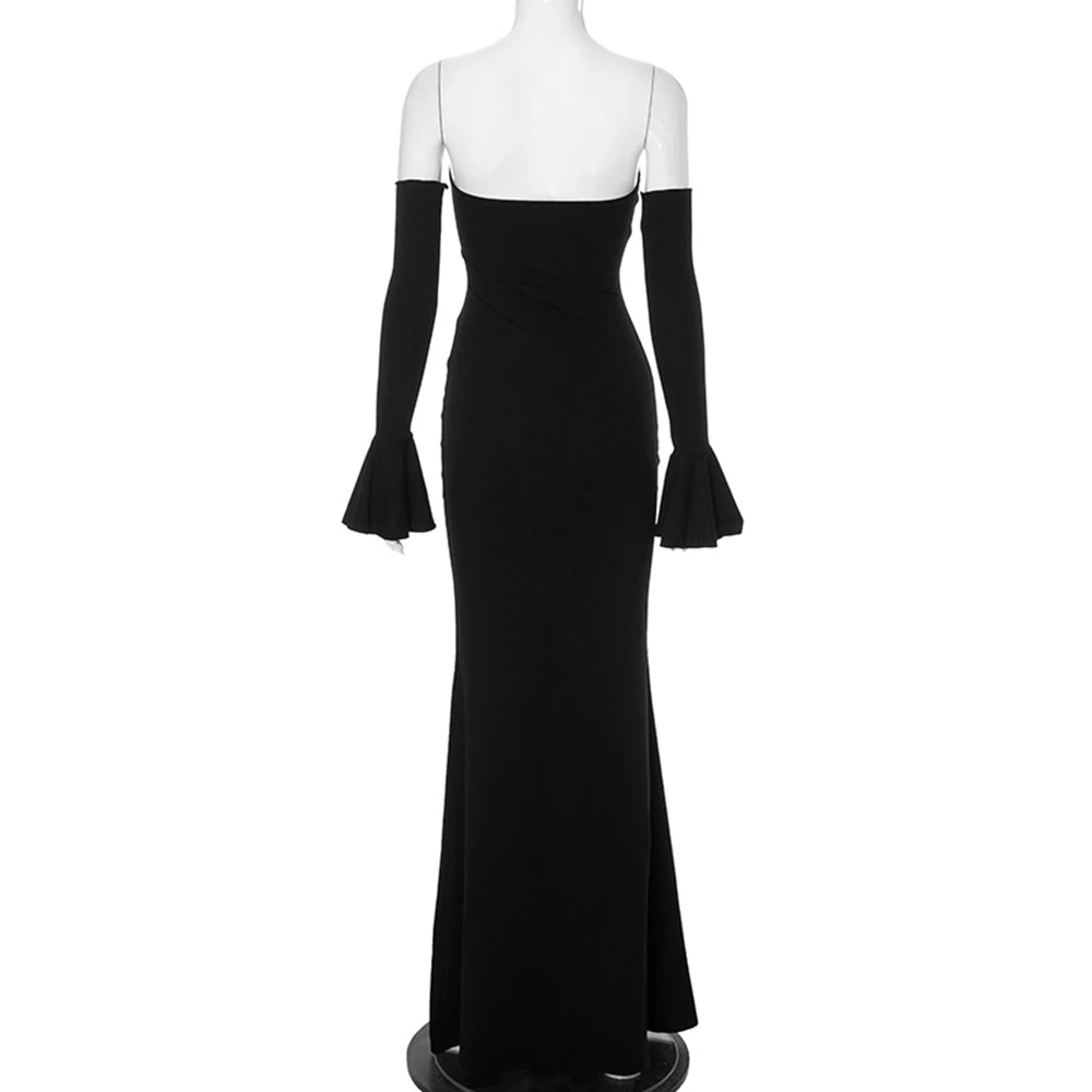 ثوب الحمل البني قبالة الكتف كم طويل الأمومة التقطت الصور اللباس ماكسي الزي الأمومة التصوير الدعامة الاستوديو