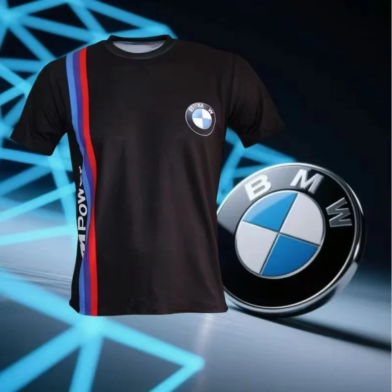 

25. летняя мужская быстросохнущая футболка BMW различных новых гонок на мотоциклах с короткими рукавами, удобная и дышащая, повседневная и свободная