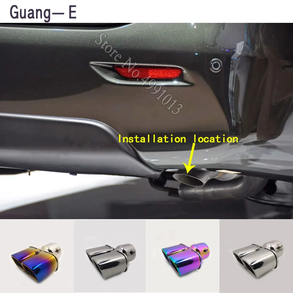 

Car Stickers Muffler Exterior Back End Pipe Dedicate Exhaust Tip Tail Outlet Ornament 1pcs For Infiniti JX JX35 2013-2018