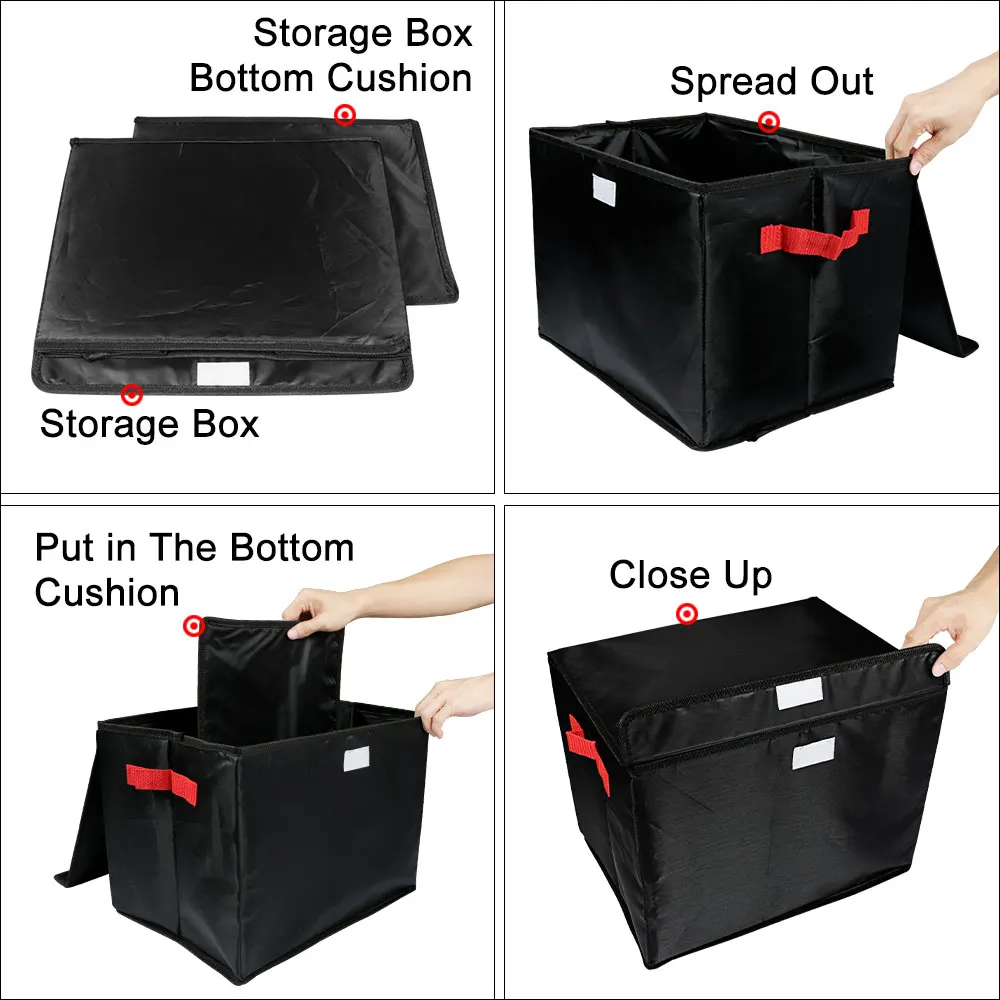 For Kia Ev6 Ceed Sportage GT Line SELTOS Elantra Car Trunk Organizer Portable Auto Box Stowing Tidying Car Sundries Storage Box