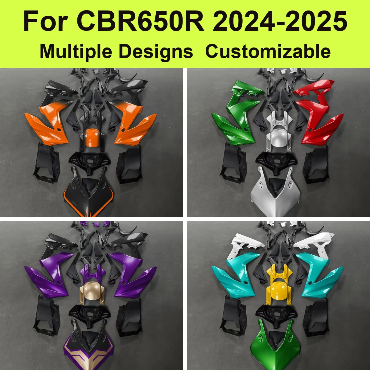 For CBR 650R 2024-2025 RH08 650cc Full Body Fairing Kit Injection Molded ABS Plastic Bodywork Cowling Protectors New