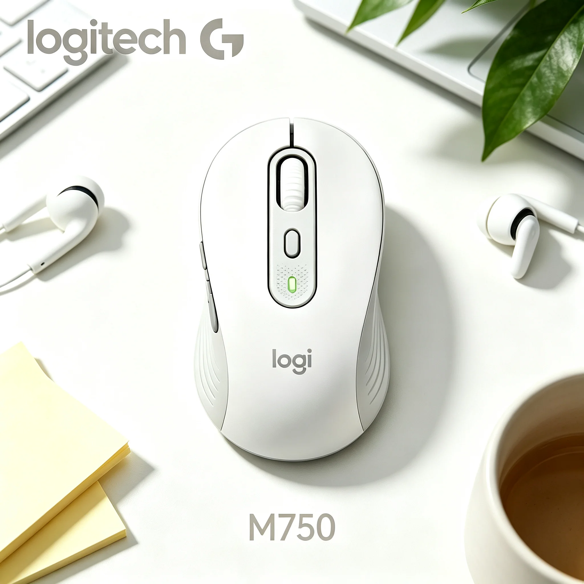 Logitech M750 Casual Gaming Mouse Stable Wireless Connection Comfort Grip Mice For Office Work Desktop Notebook