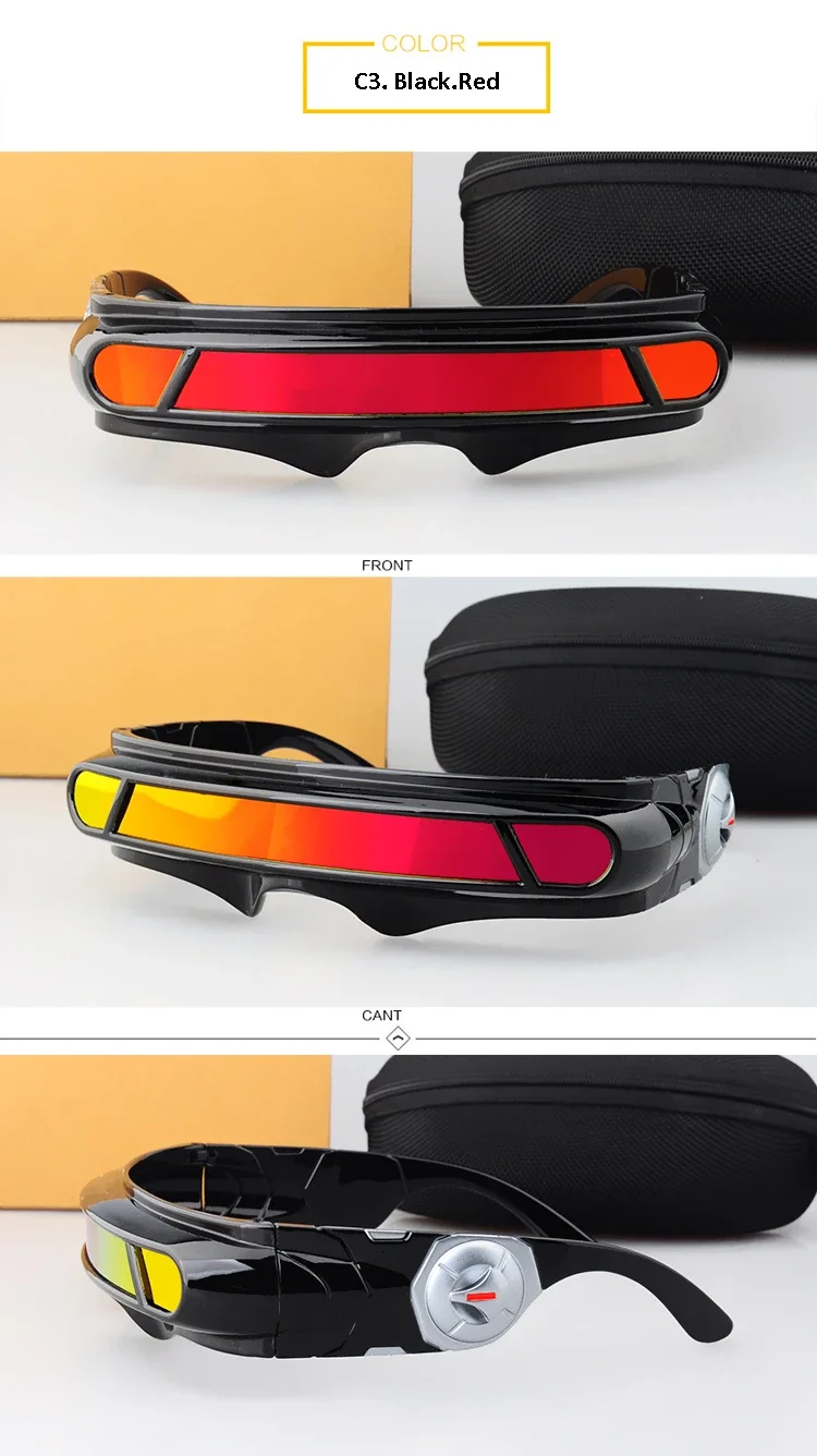 X-men Cyclops Cosplay Polarized Sunglasses for Men Women Memory Material Shield Designer Sunglasses