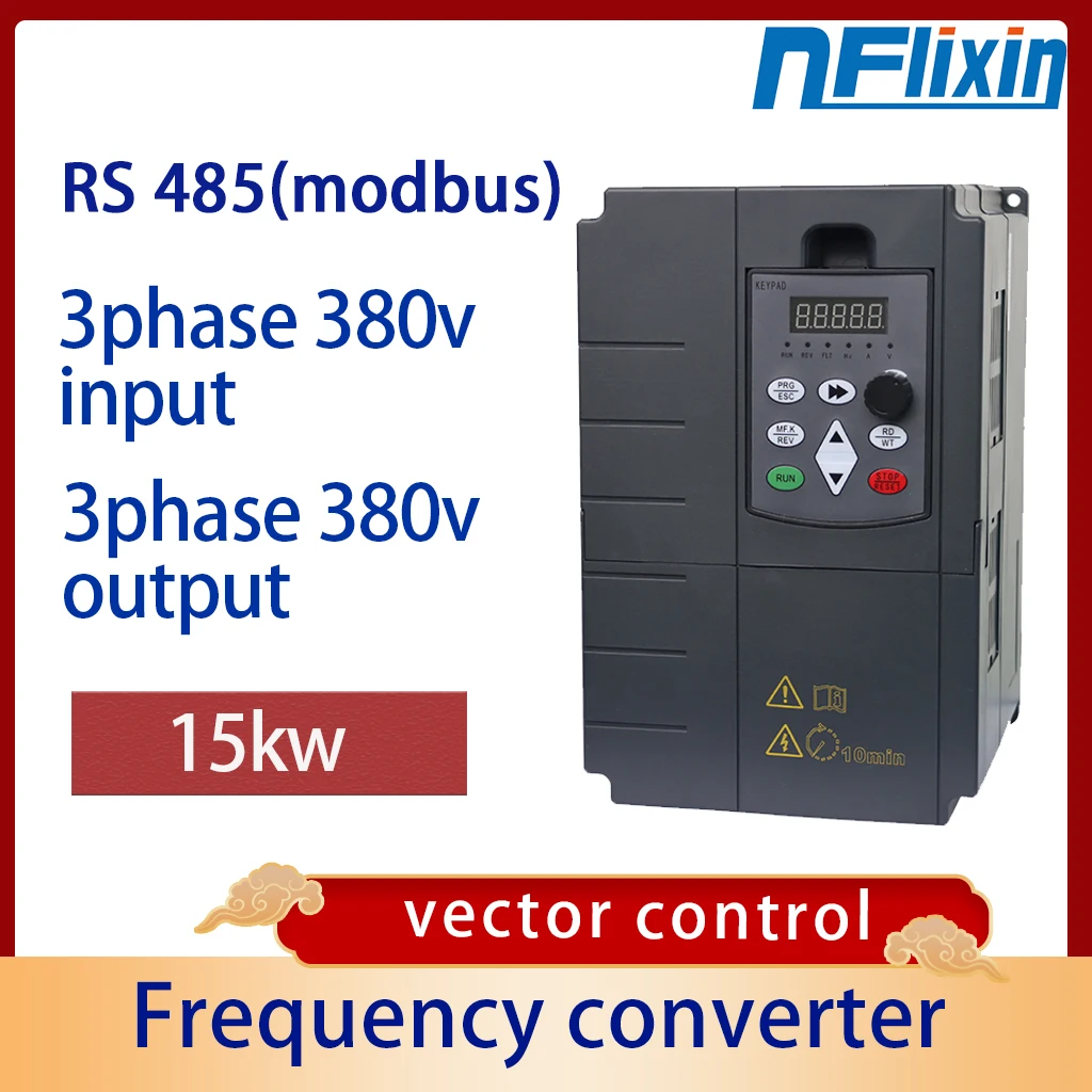 NEW Variable Frequency Converter Inverter VFD  3-Phase Input 380V 15KW  AC Drive for Fan/Pump Speed Controller