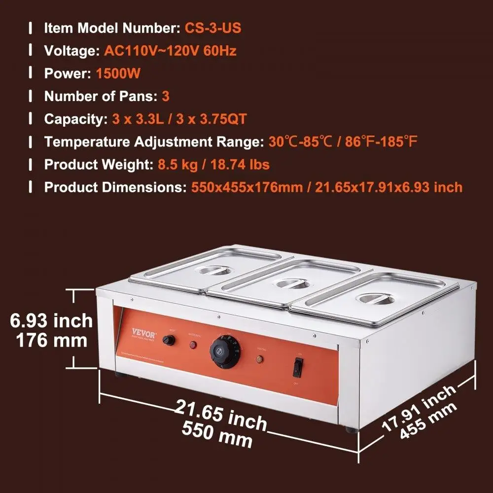 Stainless Steel Electric for chocolate Melting Pot 265 Lbs with Temperature Control for Milk Cream Heating