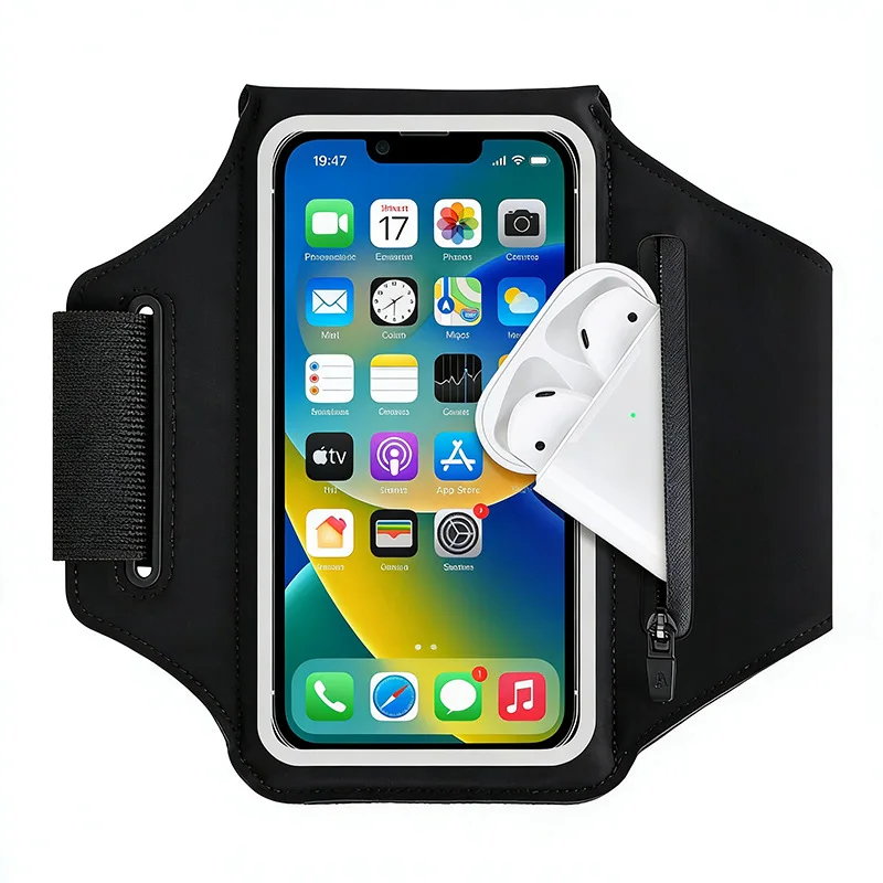 Running Phone Arm Bag Unisex Sports Gear Fitness Arm Sleeve Universal Touchable Screen Arm Pouch Wrist Bag Gym Workout Mobile