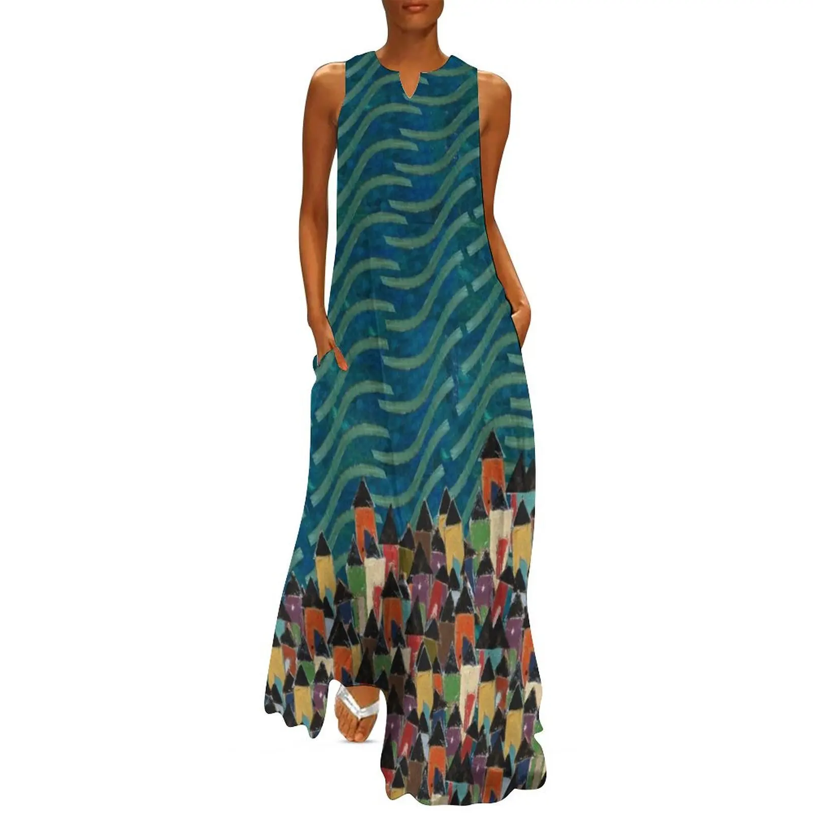 

Fisherman's Village - Cobalt Long Dress Womens dresses Evening gown Dress