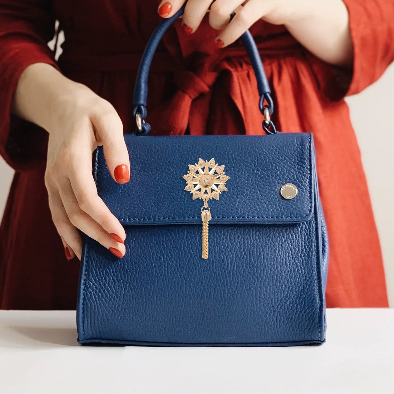 2 Piezas de Borlas Decorativas para Bolsos, Adornos de Borlas de Aleación con Pedrería para Decoración de Bolsos, Carteras, Zapatos y Ropa, Bodas y Festivales