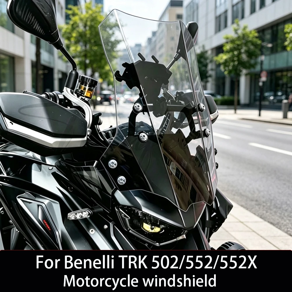 For Benelli TRK 502 / 552 / 552X Motorcycle modify Windshield Heightened Deflector Windproof NEW TRK502/552/552X Accessories