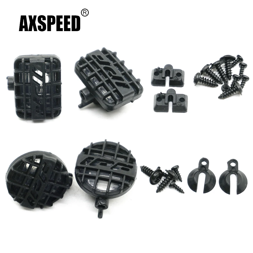 AXSPEED Kunststoff 5mm LED-Licht Lampenschirmabdeckung für Axial SCX10 TRX-4 Tamiya CC01 1/10 RC Crawler Auto LKW Upgrade-Zubehör