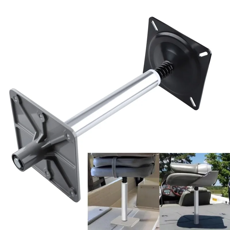 Marine Boat Seat Swivel Base 7x7 Inch, Heavy Duty Aluminum 3/4" Pin Post Mount Plate